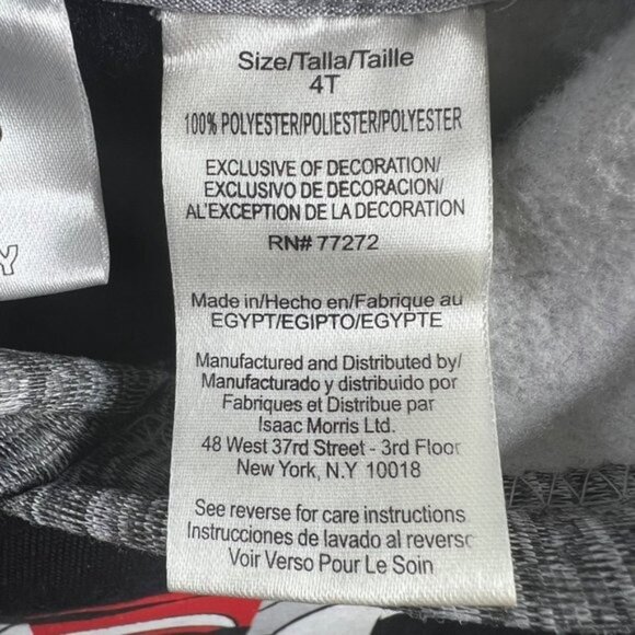 Space Jam New Kids Looney Tunes Stay Tuned 2 Piece Hoodie Set Size 4T Grey/Black - Picture 8 of 8